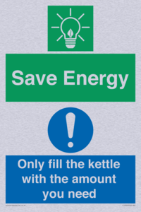 Save Energy - Only fill the kettle with the amount you need